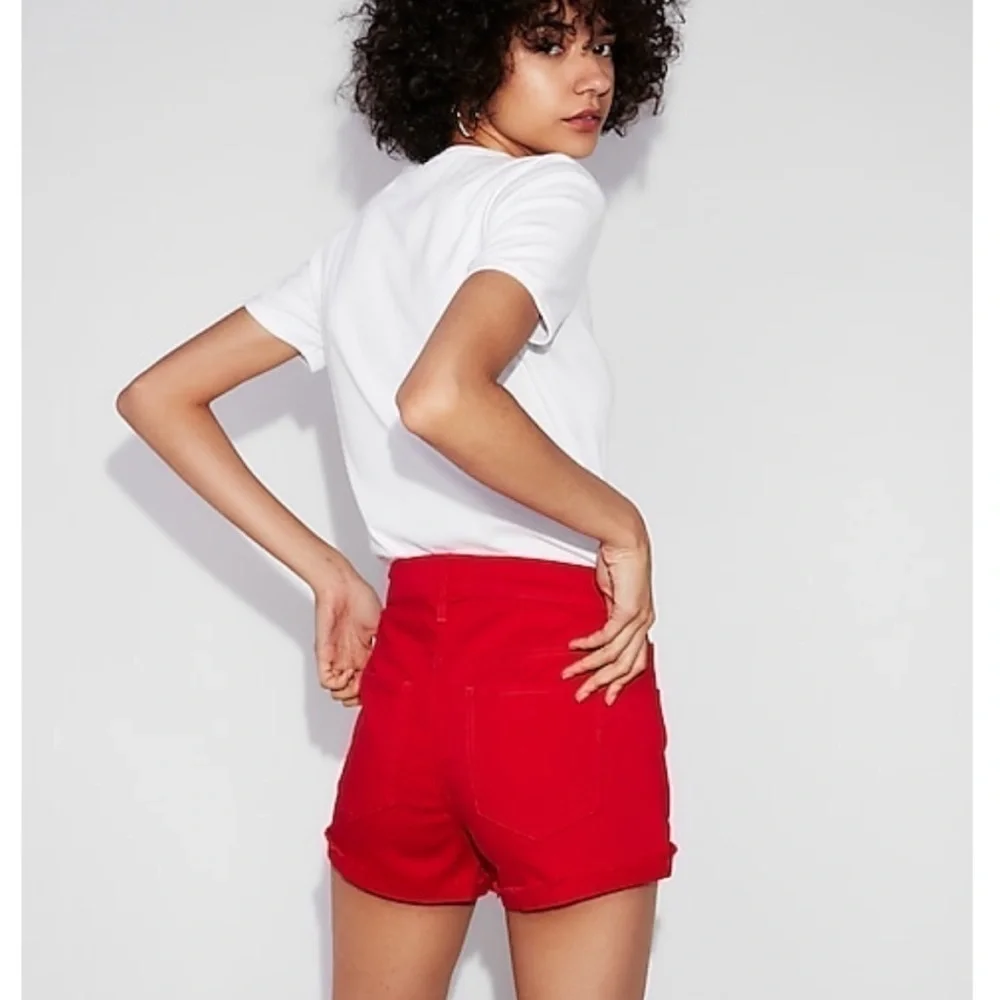 🆕 Express mid rise flip hem shortie shorts…